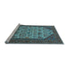 Sideview of Machine Washable Oriental Light Blue Industrial Rug, wshurb1795lblu