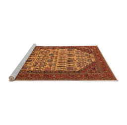 Sideview of Machine Washable Oriental Orange Industrial Area Rugs, wshurb1795org