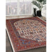 Mid-Century Modern Light French Beige Brown Oriental Rug in Family Room, urb1795