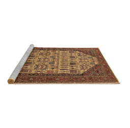 Sideview of Machine Washable Oriental Brown Industrial Rug, wshurb1795brn