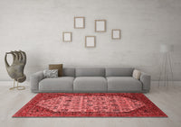 Machine Washable Oriental Red Industrial Rug, wshurb1795red