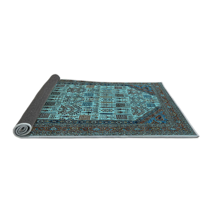 Sideview of Oriental Light Blue Industrial Rug, urb1795lblu