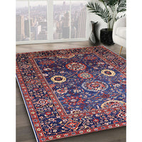 Mid-Century Modern Plum Purple Oriental Rug, urb1796