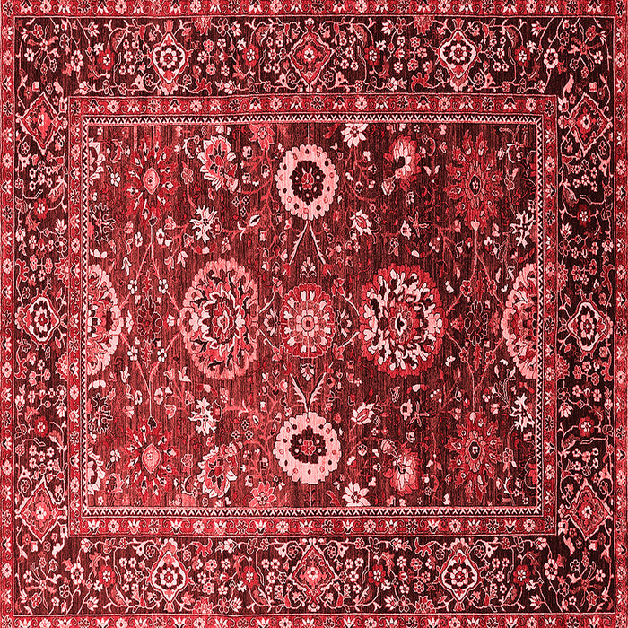 Machine Washable Oriental Red Industrial Rug, wshurb1796red