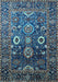 Machine Washable Oriental Light Blue Industrial Rug, wshurb1796lblu