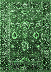 Oriental Emerald Green Industrial Rug, urb1796emgrn