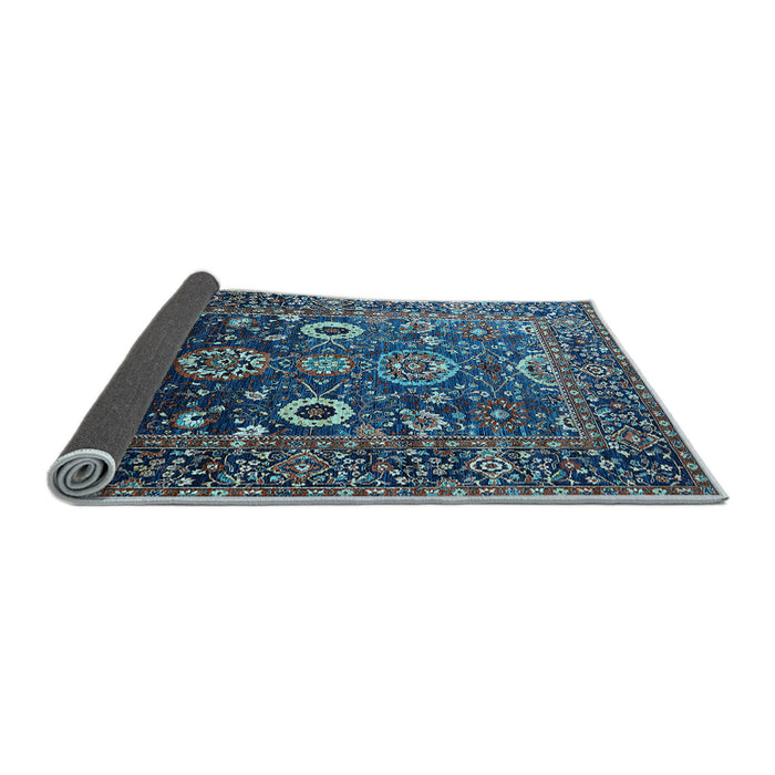 Sideview of Oriental Light Blue Industrial Rug, urb1796lblu