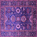 Square Oriental Purple Industrial Rug, urb1796pur