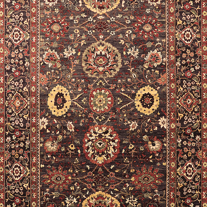 Machine Washable Oriental Brown Industrial Rug, wshurb1796brn