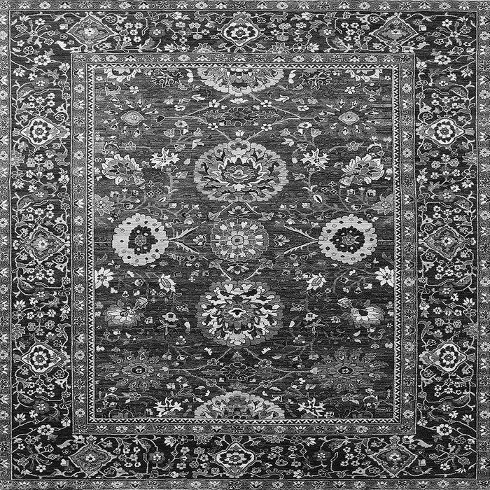 Square Oriental Gray Industrial Rug, urb1796gry