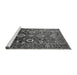 Sideview of Machine Washable Oriental Gray Industrial Rug, wshurb1796gry