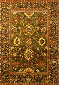 Oriental Yellow Industrial Rug, urb1796yw