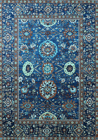 Oriental Light Blue Industrial Rug, urb1796lblu