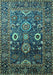 Oriental Turquoise Industrial Rug, urb1796turq