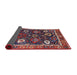 Sideview of Mid-Century Modern Burgundy Red Oriental Rug, urb1797