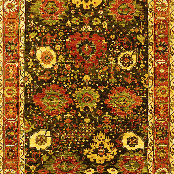Oriental Yellow Industrial Rug, urb1797yw