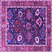 Square Oriental Purple Industrial Rug, urb1797pur