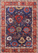 Mid-Century Modern Burgundy Red Oriental Rug, urb1797