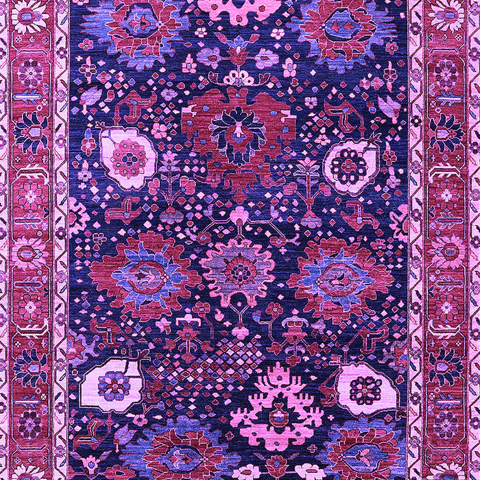 Machine Washable Oriental Purple Industrial Area Rugs, wshurb1797pur