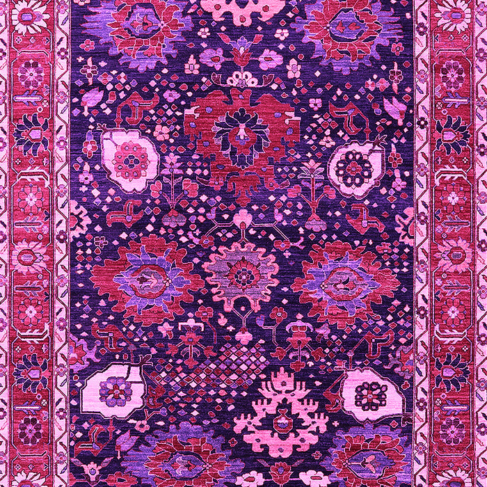 Machine Washable Oriental Pink Industrial Rug, wshurb1797pnk