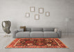 Machine Washable Oriental Orange Industrial Area Rugs in a Living Room, wshurb1797org