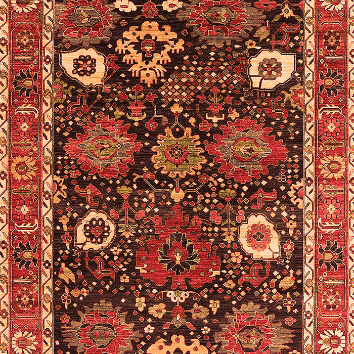 Machine Washable Oriental Orange Industrial Area Rugs, wshurb1797org