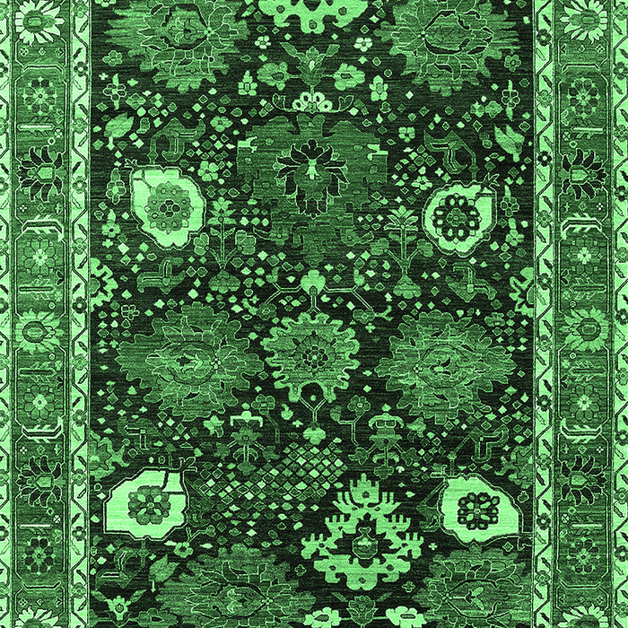 Oriental Emerald Green Industrial Rug, urb1797emgrn