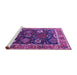 Sideview of Machine Washable Oriental Purple Industrial Area Rugs, wshurb1797pur