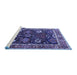 Sideview of Machine Washable Oriental Blue Industrial Rug, wshurb1797blu