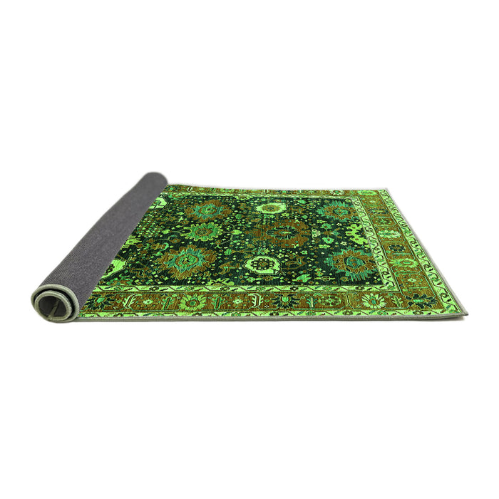 Sideview of Oriental Green Industrial Rug, urb1797grn