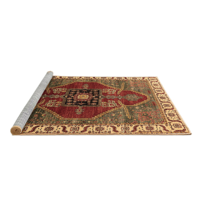 Sideview of Machine Washable Oriental Brown Industrial Rug, wshurb1798brn