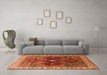 Machine Washable Oriental Orange Industrial Area Rugs in a Living Room, wshurb1798org