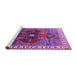 Sideview of Machine Washable Oriental Purple Industrial Area Rugs, wshurb1798pur