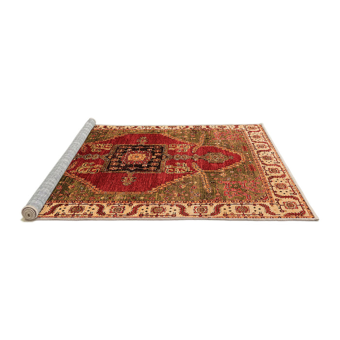 Sideview of Machine Washable Oriental Orange Industrial Area Rugs, wshurb1798org