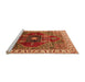 Sideview of Machine Washable Oriental Orange Industrial Area Rugs, wshurb1798org