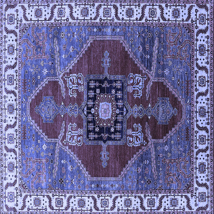 Square Oriental Blue Industrial Rug, urb1798blu