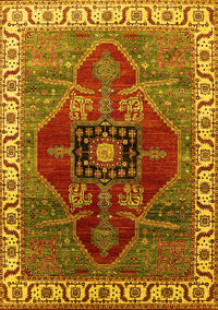 Oriental Yellow Industrial Rug, urb1798yw