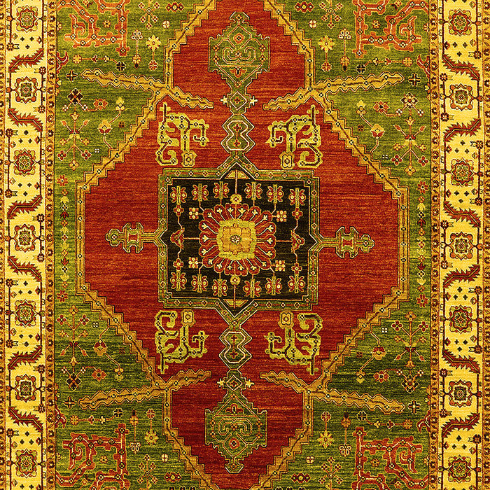 Oriental Yellow Industrial Rug, urb1798yw