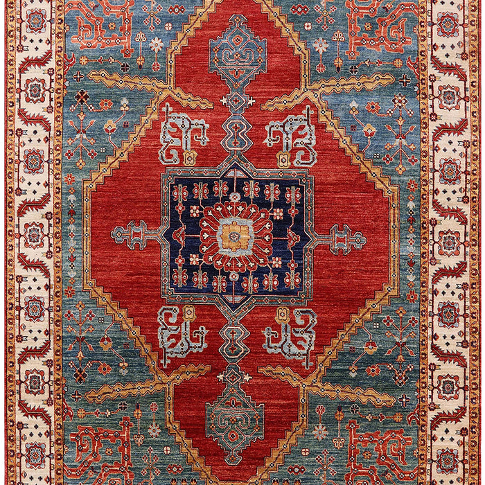 Mid-Century Modern Red Oriental Rug, urb1798