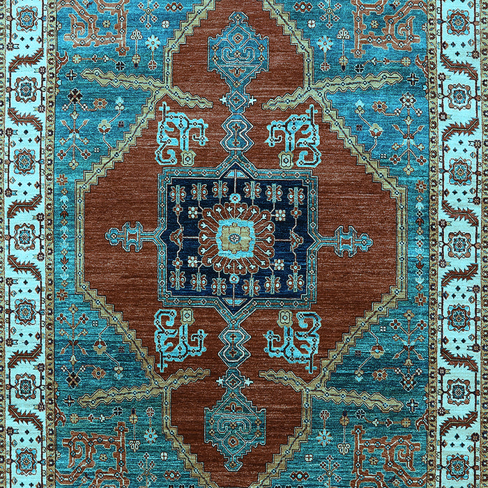 Oriental Light Blue Industrial Rug, urb1798lblu