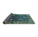 Sideview of Oriental Turquoise Industrial Rug, urb1799turq