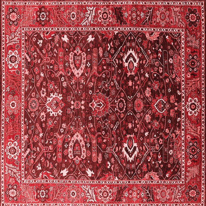 Machine Washable Oriental Red Industrial Rug, wshurb1799red