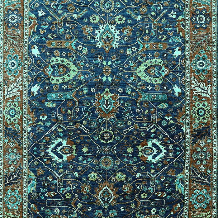 Oriental Turquoise Industrial Rug, urb1799turq