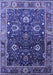 Machine Washable Oriental Blue Industrial Rug, wshurb1799blu