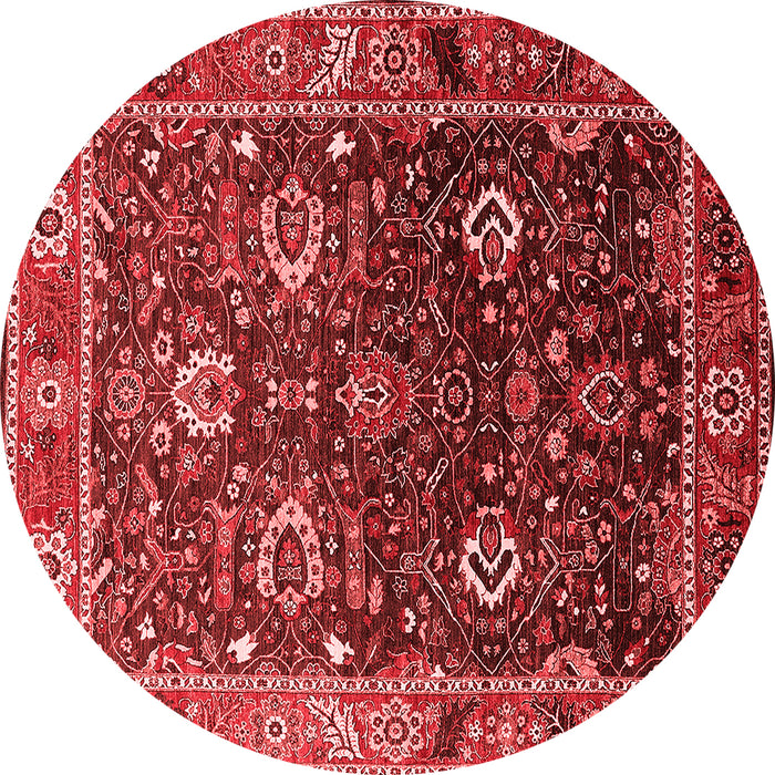 Machine Washable Oriental Red Industrial Rug, wshurb1799red