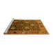 Sideview of Machine Washable Oriental Yellow Industrial Rug, wshurb1799yw