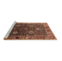 Sideview of Machine Washable Oriental Brown Industrial Rug, wshurb1799brn