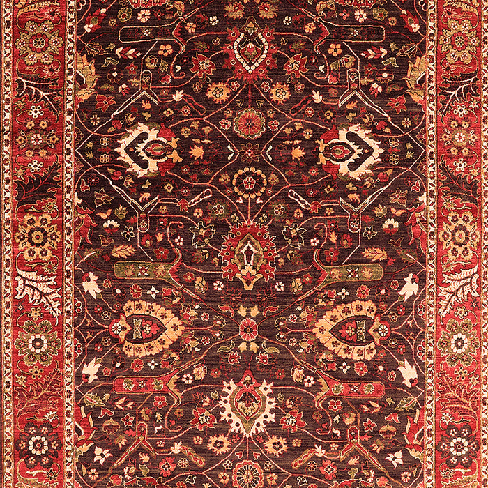 Machine Washable Oriental Orange Industrial Area Rugs, wshurb1799org