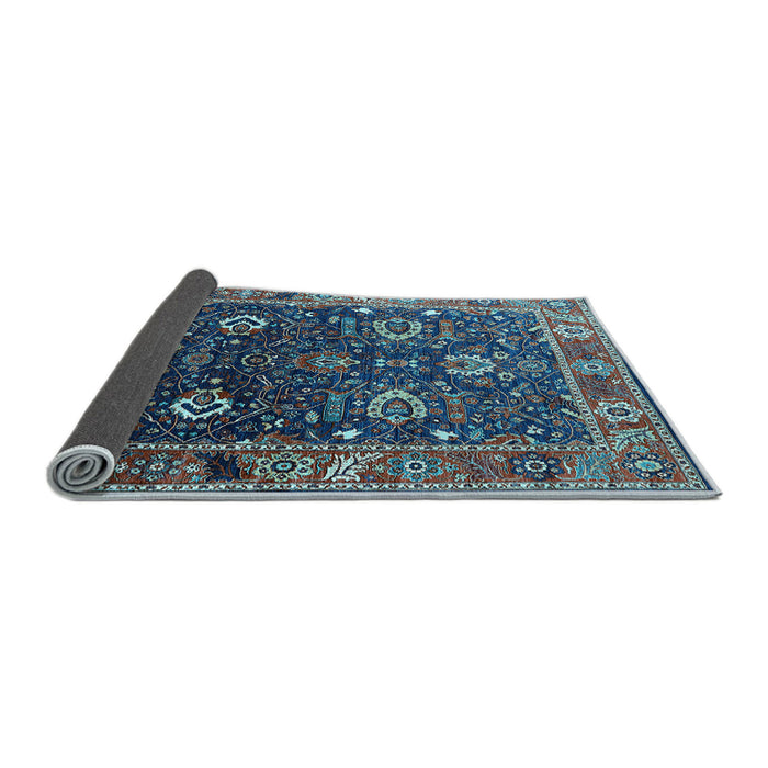 Sideview of Oriental Light Blue Industrial Rug, urb1799lblu