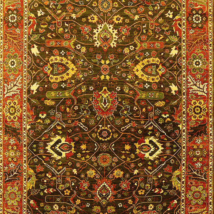 Oriental Yellow Industrial Rug, urb1799yw